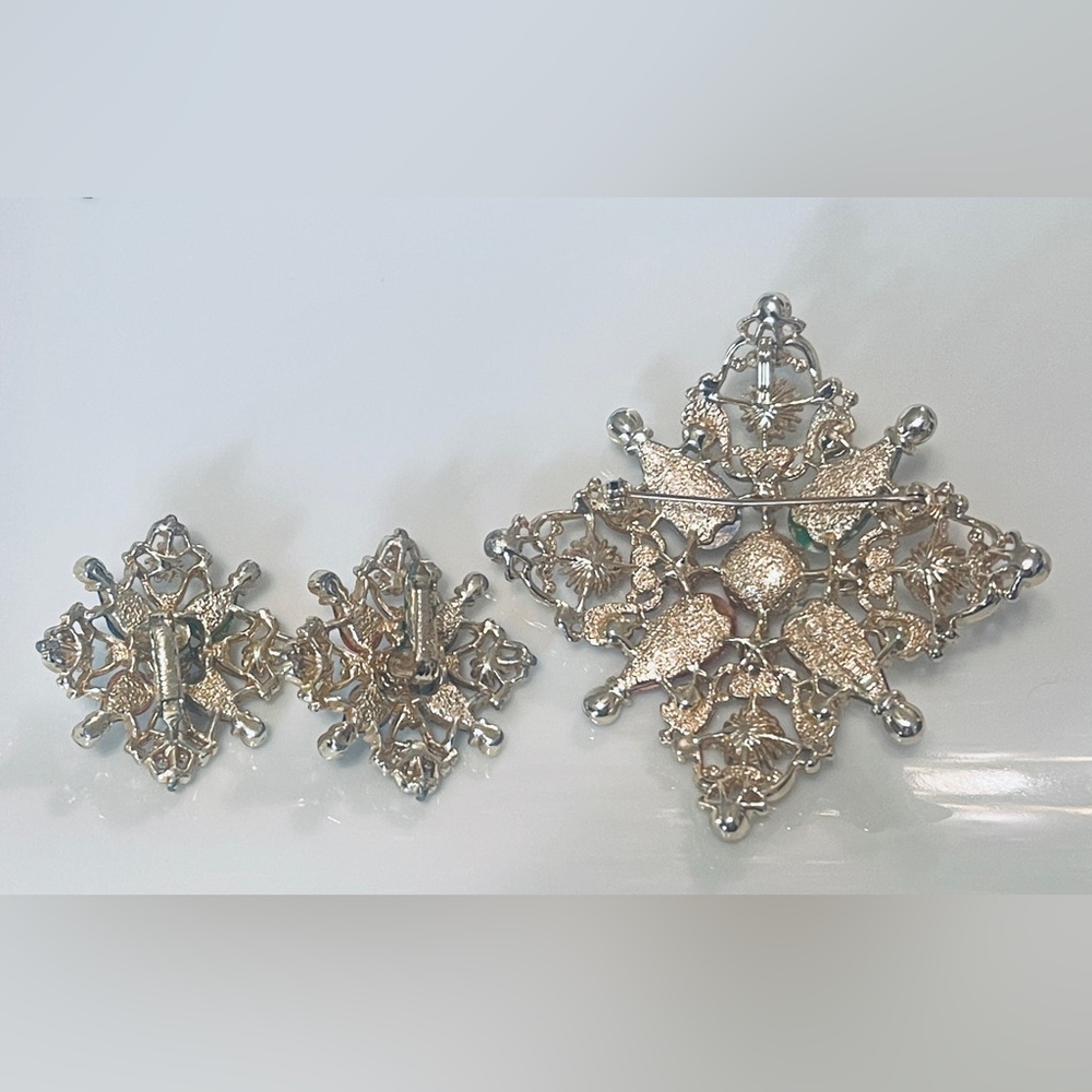 Vintage 60s Sarah Coventry Signed Galaxy Brooch and Earring set - Picture 8 of 8